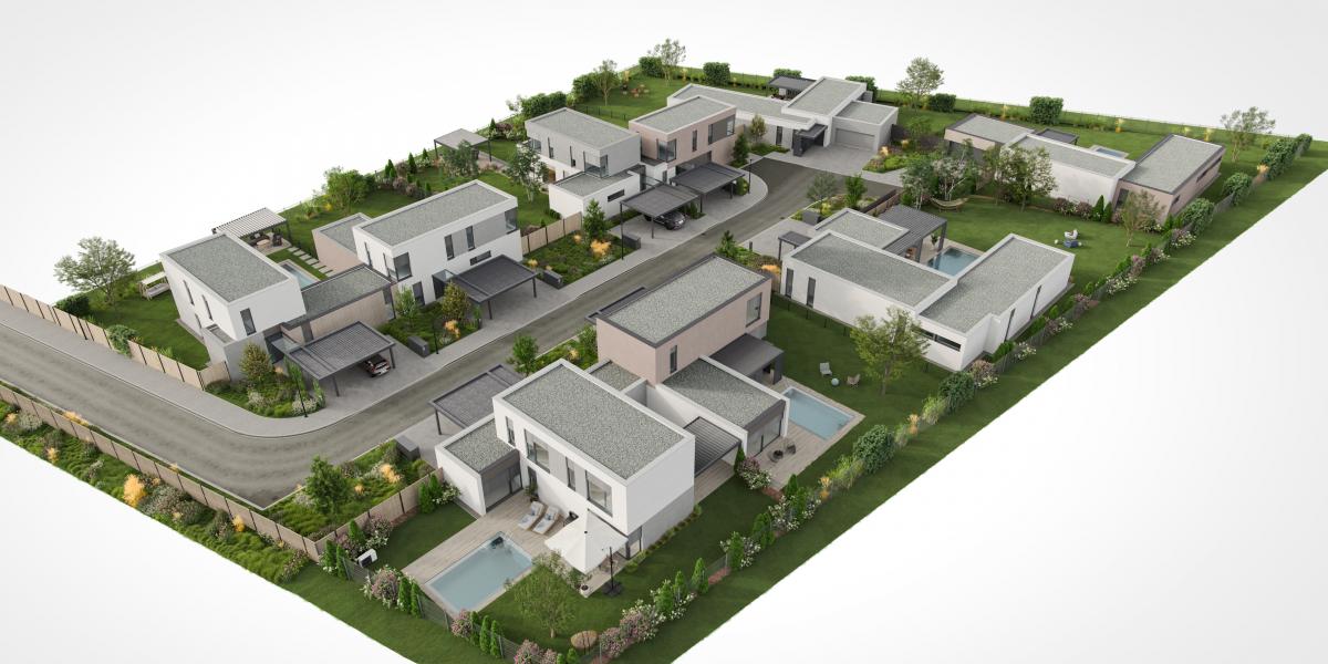 Virtual tour Prémiový projekt pre výstavbu 9 rodinných domov